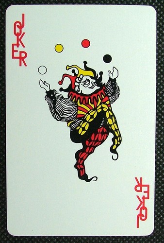 Joker playing card single - x,