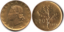 Italia 20 lire, 1979
