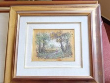 Quadro su foglia oro dipinto a