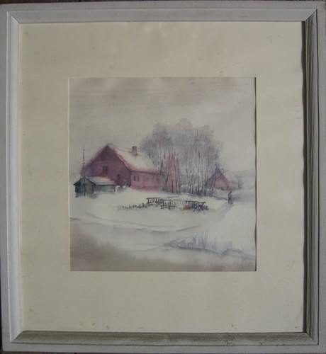 Paesaggio invernale scena - scena, di