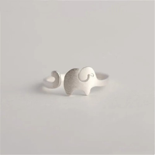 Anello elefante aperto argento - aperto,