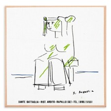 Xante Battaglia (Gioia Tauro 1943) OPERA SERIGRAFIA SU CERAMICA d' arte FIRMATA 