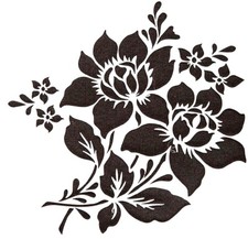 POCHOIR PLASTIQUE 13*13cm : fleur (129)