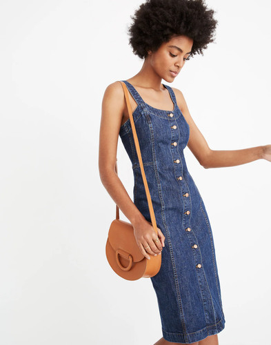 Abito midi madewell blu - midi,