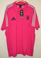 Polo da rugby Adidas Stade Francais Paris rosa 2013 nuova con etichette taglia UK 52-54