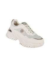 Laura Biagiotti Sneakers donna sportive lurex  con suola alta - beige