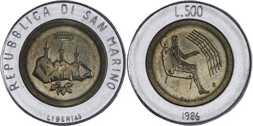 San marino 500 - marino:, lire
