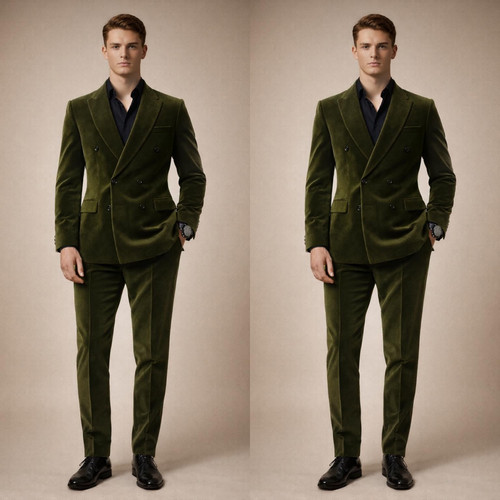 Tute uomo velluto verde ballo