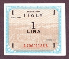 ITALIA 1 LIRA Banconota 1943
