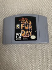 Conker's Bad Fur Day Autentico Nintendo 64 N64 Blockbuster Video Carrello Noleggio