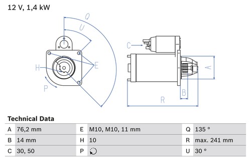 Motorino avviamento 986 - d'avviamento,