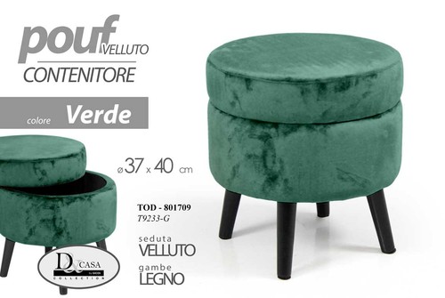 Pouf contenitore poggiapiedi - pouf,