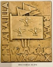 ONB IV° CAMPO DUX A. X° 1932 OPERA BALILLA DISTINTIVO ARGENTO DORATO VENTENNIO