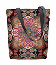 Borsa a tracolla con cerniera signore shopper 36x40 cm con motivo