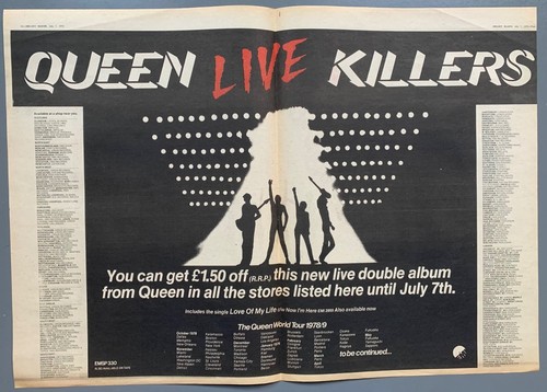 Queen 1979 vintage poster - queen, uk