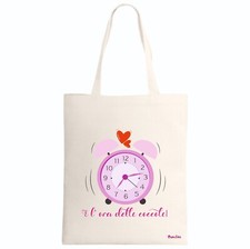 borsa poliestere ecru disegno