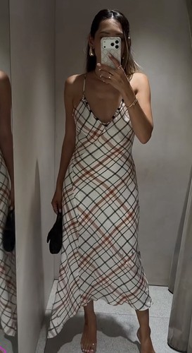 Abito midi zara 100 lino - zara, 100%