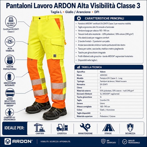 Pantaloni lavoro ardon alta - ardon,