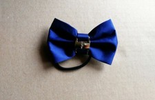 Fermacode x capelli papillon blu in tessuto per coda capelli E241