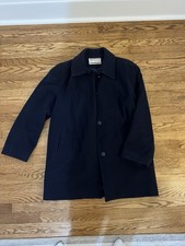 Mackintosh Wool Coat Navy Size