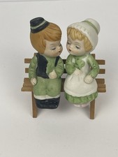 Ceramic Kissing Girl & Boy