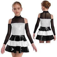 Vestito bambina ragazza tango body festa danza sala da ballo festival jazz show rave