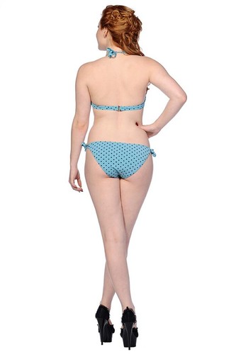 Banned dusty blue pois anni - pois,