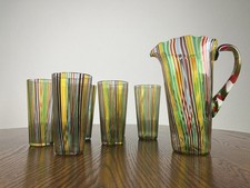 Set 6 bicchieri caraffa canne