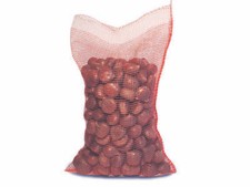 50 SACCHI A RETE QUADRELLO ROSSO PER CASTAGNE NOCI  DA 3 KG MAGLIE 4X4 MM