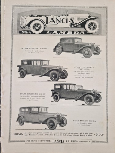 Pubblicità auto lancia - '20,