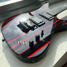 New Bull Head Red Stripes chitarra elettrica corpo solido con tremolo Floyd Rose