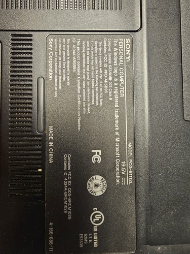 Sony pcg 61112l - sony,