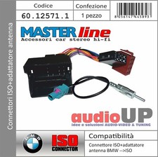 CONNETTORE RADIO ORIGINALE->ISO + ADATTATORE ANTENNA FAKRA BMW SERIE 3 E90 2005>