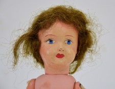 Rara Bambola Antica primi '900 h=26cm Composizione+Biscuit capelli veri doll-1IL