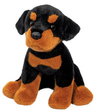 Peluche peluche cane Douglas Ed 9" Rottweiler cucciolo Rottie marrone