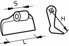 Mazza Trincia Ama Foro 16,5 mm Lunghezza 100 mm Made in Italy