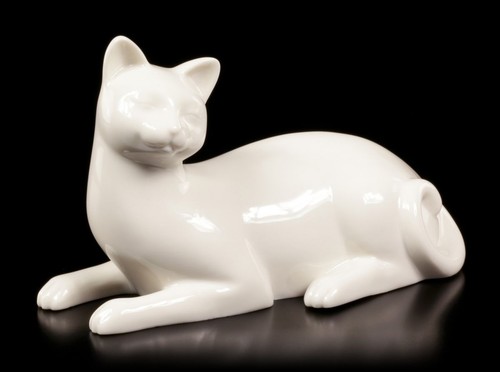 Porcellana gatto sdraiato - gatto,
