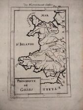 1684 INCISIONE RAME A. M. MALLET MAPPA DEL GALLES