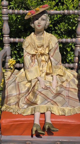 Antica rara bambola boudoir