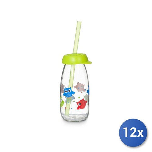12x barattoli vetro gufo - in,