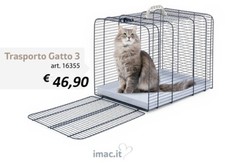 trasportino imac in ferro rete metallica taglia XL pe gatto o piccolo cane