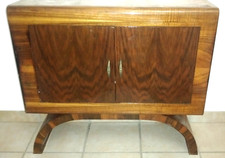 ANTICO MOBILE/BAR IN LEGNO PER RADIO D'EPOCA ANNI 40 IMPIALLICCIATO NOCE