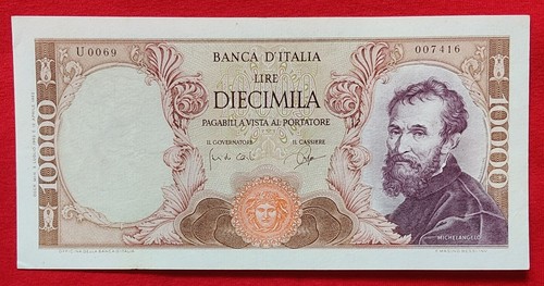 10000 lire michelangelo - lire,