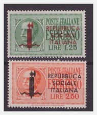 RSI  1944  -  ESPRESSI  SOPRASTAMPATI  SERIE NUOVA  ** MNH
