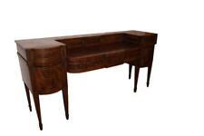 Grande credenza sideboard inglese stile Vittoriano del 1800 in mogano e piuma