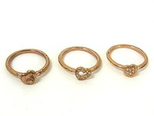 Anello Coach oro rosa strass 3
