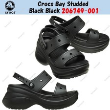 Crocs Bay borchiato nero nero