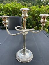 candelabro silver plate- usato, da pulire/ altezza cm 31, larghezza cm 27