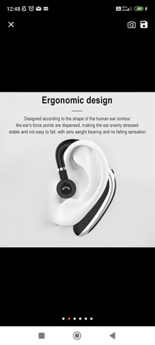 Auricolare bluetooth bianco