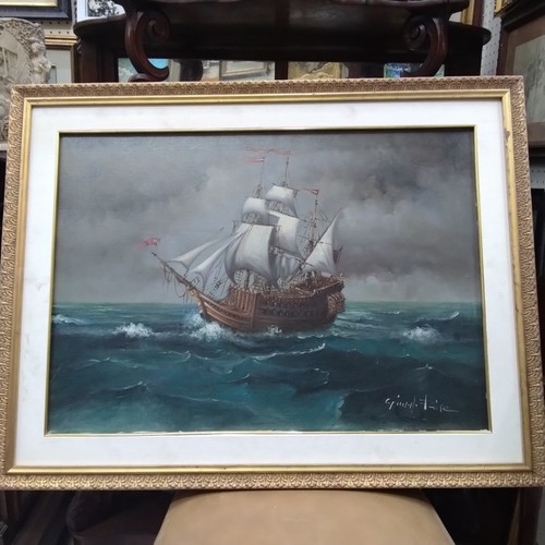 Quadro olio tela veliero - veliero, 50